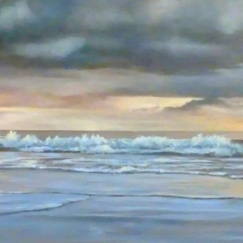 oil painting of the sea