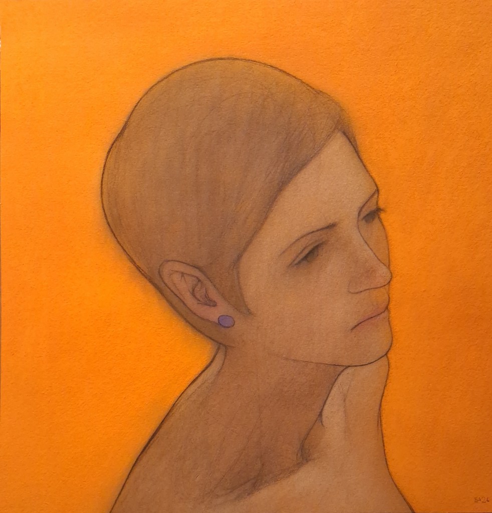 Head of Ruth, on orange_Brian Addison